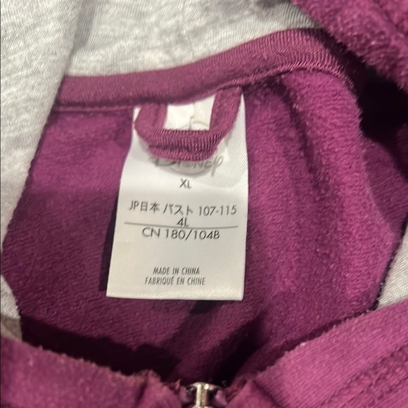Disney Purple Zip-Up Hoodie Sweatshirt - Picture 3 of 3
